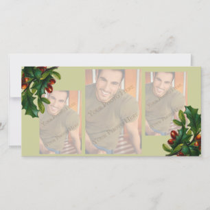 3 Bild Weihnachts-Fotokarten Feiertagskarte