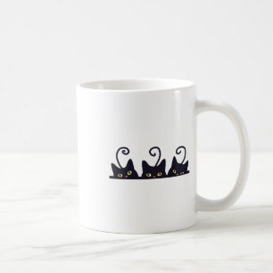 3 Black Cats Funny Cat Liebhaber Design Frauen Män Kaffeetasse