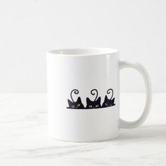 3 Black Cats Funny Cat Liebhaber Design Frauen Män Kaffeetasse