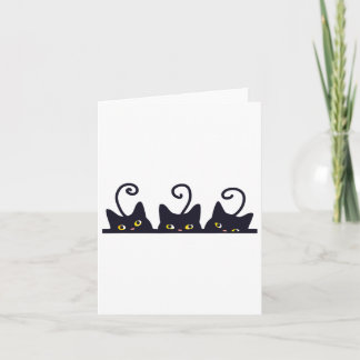 3 Black Cats Funny Cat Liebhaber Design Frauen Män Karte