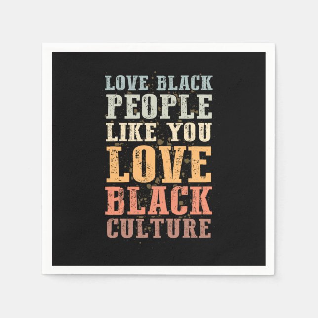 3 Black History Monatsunterstützungsgeschenk Manue Serviette (Vorderseite)
