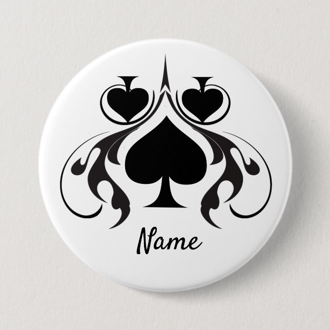 3 Black Spades Tribal Thunder_Cove Button (Vorderseite)