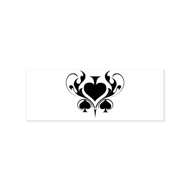 3 Black Spades Tribal Thunder_Cove Gummistempel (Prägung)