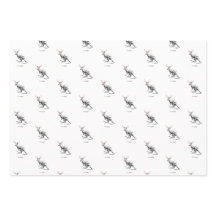 3 Blatt Funny Aussie Rudolf Xmas Verpackung