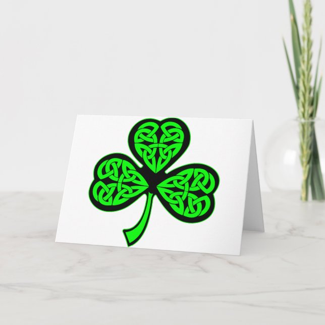 3 Blattceltic-Kleeblatt Karte (Vorderseite)