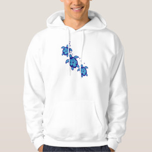 3 blaue Honu Schildkröten Hoodie