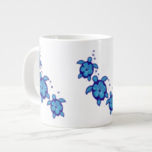 3 blaue Honu Schildkröten Jumbo-Tasse