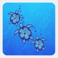 3 Blue Honu Turtles