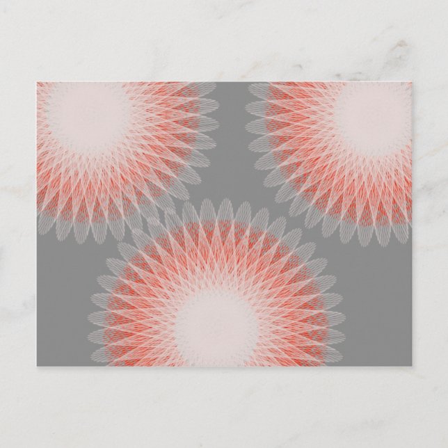 3 Blume abstrakte Kunst Postkarte (Vorderseite)