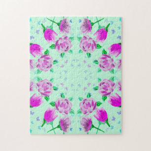 3 Blume und Schmetterlinge grün