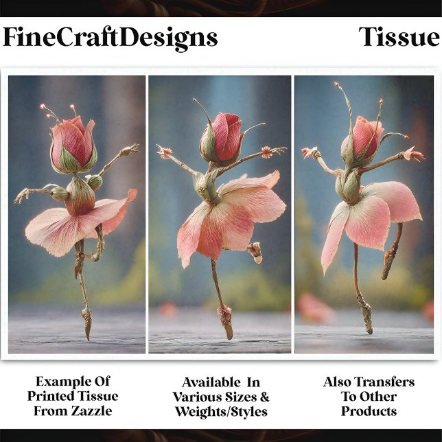 3 Blush Pink Rose Fairy Ballerinas DJ8L Decoupage Seidenpapier (Von Creator hochgeladen)