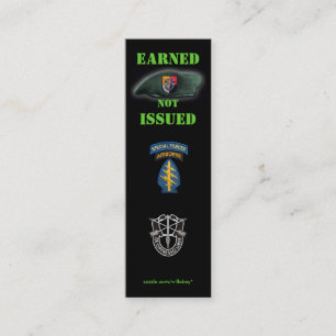 3. Bookmarker Gruppe der grünen Barette der Mini Visitenkarte