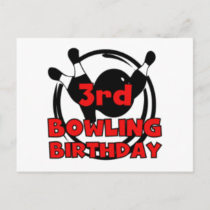 3. Bowling Geburtstagsgeschenke Postkarte