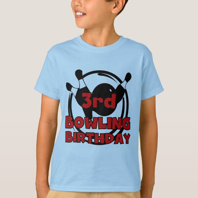 3. Bowling Geburtstagsgeschenke T-Shirt (Vorderseite)