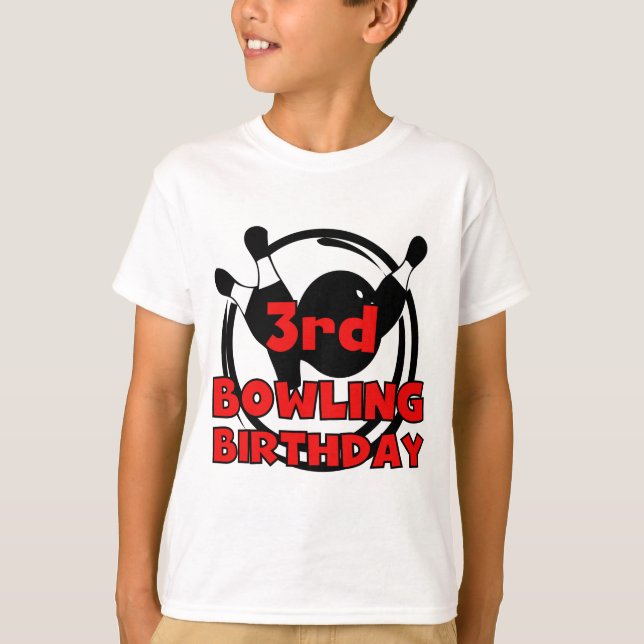 3. Bowling Geburtstagsgeschenke T-Shirt (Vorderseite)