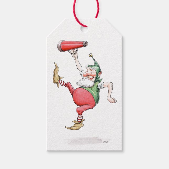 3 Bravo pour Noël ! Étiquette cadeau Elf (Devant)