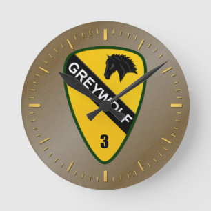 3. Brigaden-Kampfgruppe, 1. Kavallerie-Abteilung Runde Wanduhr