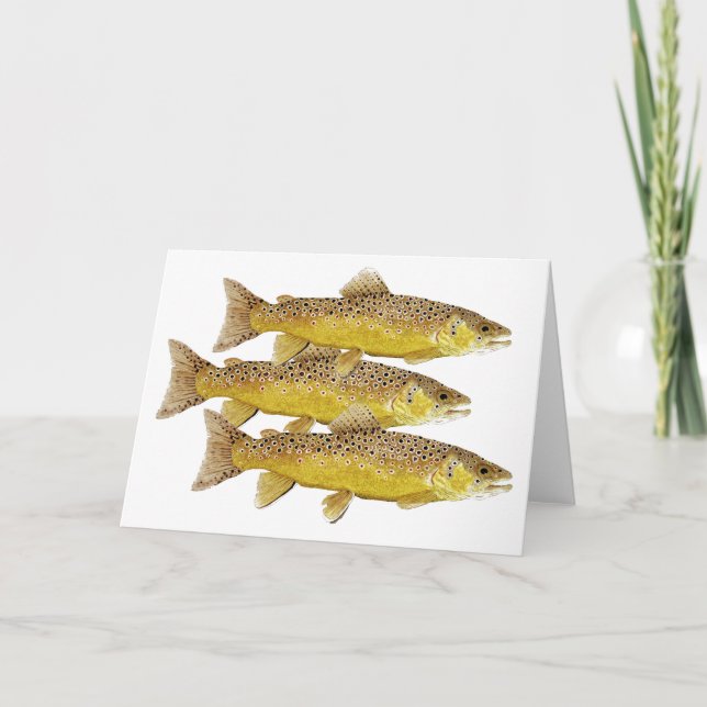 3 Brown Trout Karte (Vorderseite)