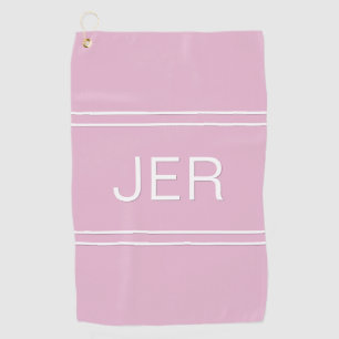 3 Buchstaben Initialen Monogramm Rosa Golfer's Bes Golfhandtuch