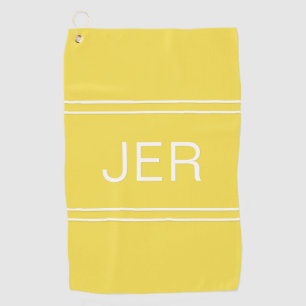 3 Buchstaben Initials Mit Monogramm Golfer's Yello Golfhandtuch