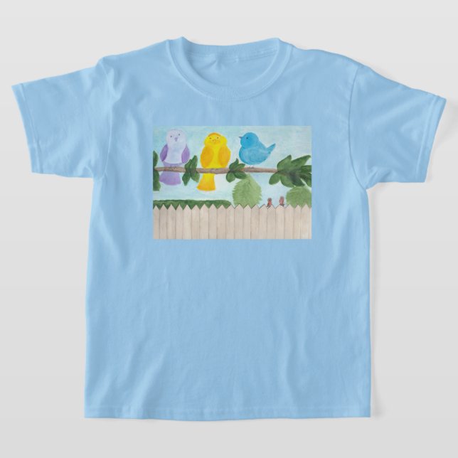 3 Bunte Vögel T-Shirt (Ablage )