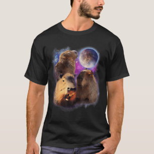 3 Capybara Moon Capybara Gefülltes Tier für Männer T-Shirt