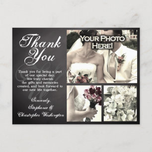 3 Carte de remerciements de mariage personnalisé d