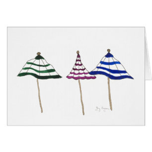 3 cartes de parapluies