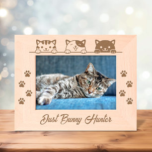 3 Cartoon Katzen Paw Prints 7x5 Geätzte Rahmen