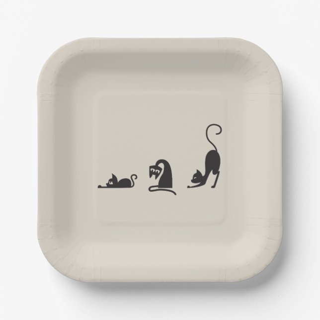 3 cats pappteller (Vorderseite)