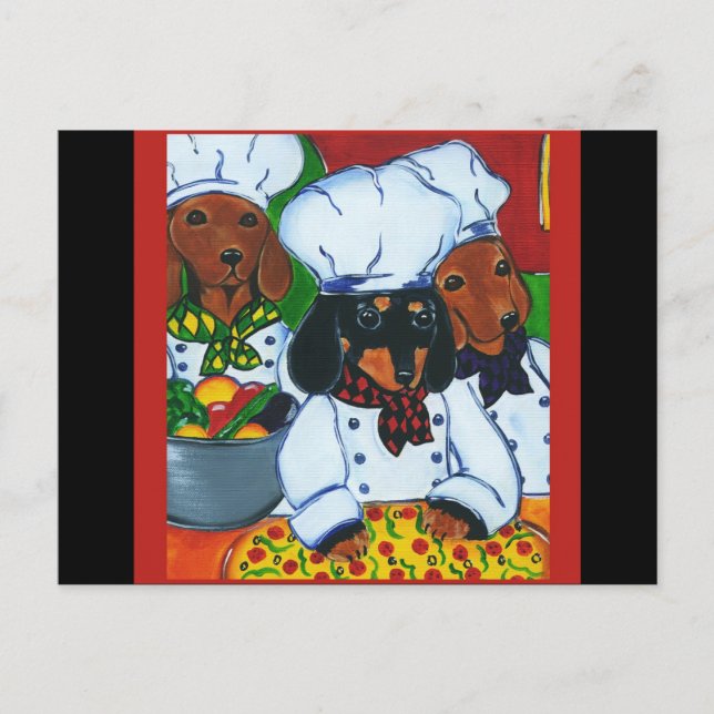 3 Chef Doxies Postkarte (Vorderseite)