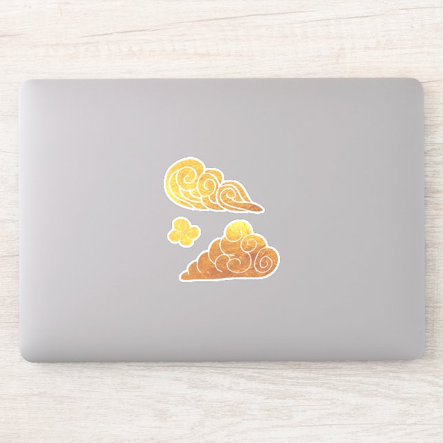 3 Chinesische aupicious Wolken - Neues Jahr Aufkleber (Computer)