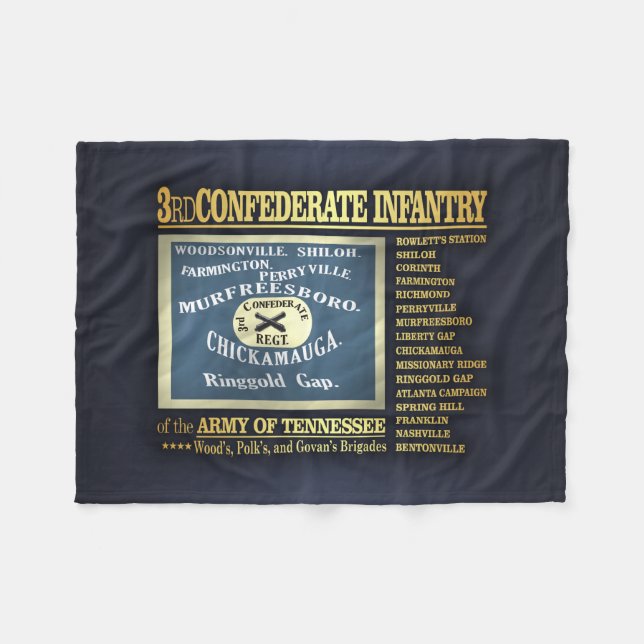 3. Confederate Infantry (BA2) Fleecedecke (Vorderseite (Horizontal))