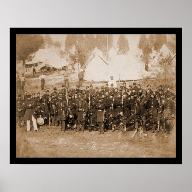 3. Connecticut Infanterie im Camp Douglass 1861 Poster (Vorne)