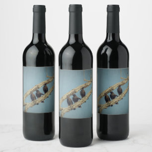 3 Crows Wine Label Weinetikett