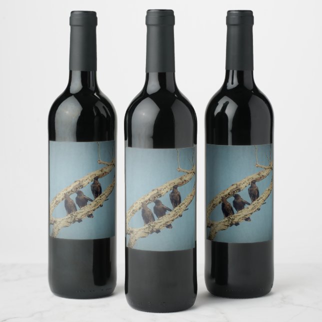 3 Crows Wine Label Weinetikett (Flaschen)