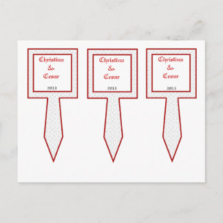 3 Cup Cake Picks Grau Rot Formal Print Postkarte