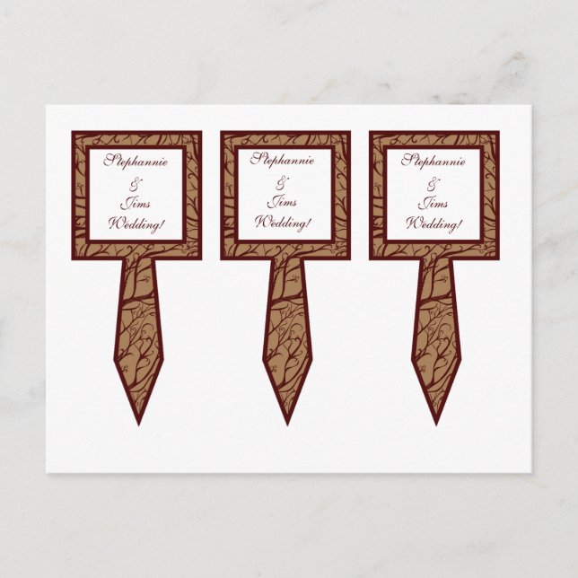 3 Cup Cake Picks Herbstbaum Postkarte (Vorderseite)