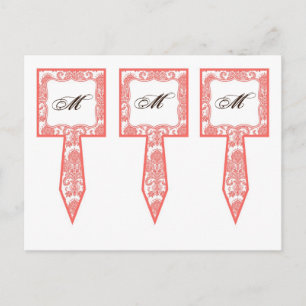 3 Cup Cake Picks Korallenrot Stift Weiße Spitze mi Postkarte