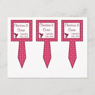 3 Cup Cake Picks Liebe Vögel Rosa Streifen/Punkte  Postkarte