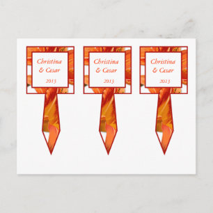 3 Cup Cake Picks Orange Tiger Lilly w/Stripes Red Postkarte