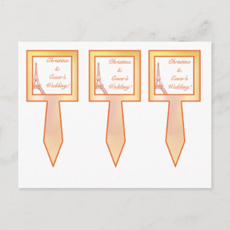 3 Cup Cake Picks Paris Peach Postkarte