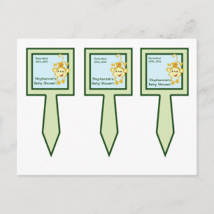 3 Cup Cake Picks Regenwald Jungle Tier Einladungspostkarte