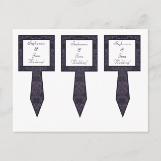 3 Cup Cake Picks Tief Lila Damast Postkarte