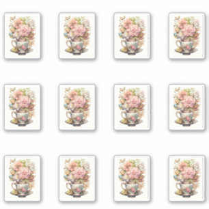 3 Cup der Blume Aufkleber