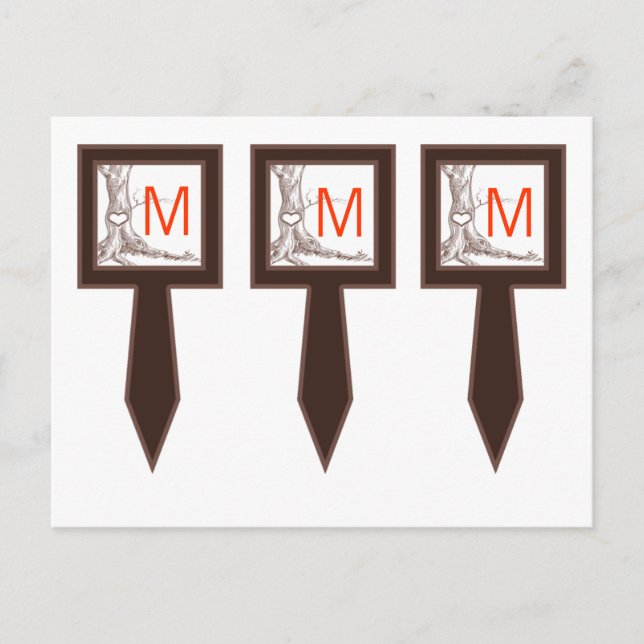 3 Cup Tortenpicks Fall Baum erste Schnitte Herbst Postkarte (Vorderseite)