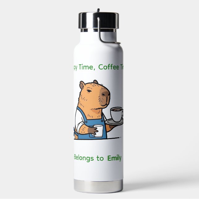 3. Cute Coffee Lover Bottle Trinkflasche (Links)