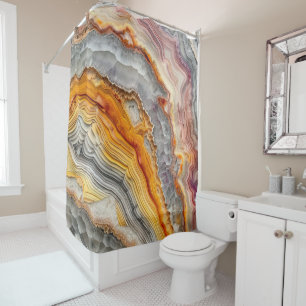 3 D Agate Duschvorhang