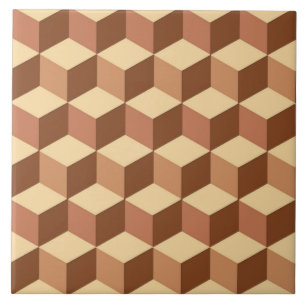 3-D-Boxen, Tan, Braun und Beige Fliese