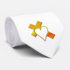"3-D" gelbes Kreuz mit Herzen